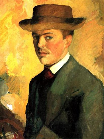 Autoportrait au chapeau, 1909