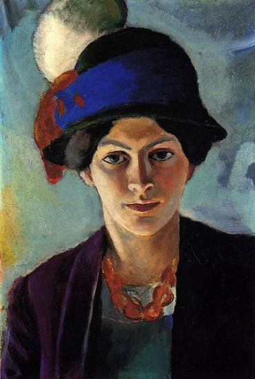 Macke. Femme de l'artiste, 1909