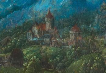 Albrecht Altdorfer. Paysage du Danube, détail
