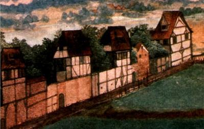 AAlbrecht Dürer. Les maisons à colombages, détail