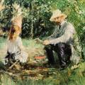 Berthe Morisot. Eugène Manet et sa fille au jardin (1883)