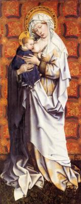 Campin. Panneaux de Flémalle, Vierge à l'enfant (v. 1430)