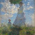 Claude Monet. Femme au parasol. Madame Monet et son fils (1875)