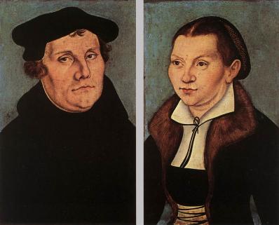 Cranach l'Ancien. Martin Luther et Katharina von Bora (1529)