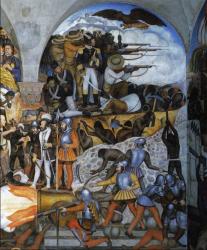 Diego Rivera. L'histoire du Mexique, détail 2 (1929-51)
