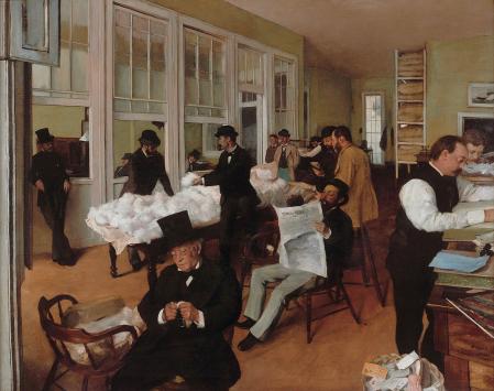 Edgar Degas. Le Bureau de coton à La Nouvelle-Orléans (1873)
