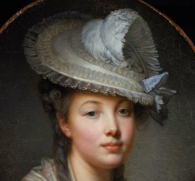 Jean-Baptiste Greuze. Le Chapeau blanc, détail (1780)