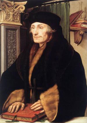 Holbein le Jeune. Portrait d'Érasme (1523)
