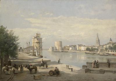 J-B. Corot. Le port de La Rochelle (1851)