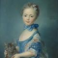 Jean-Baptiste Perronneau. Fillette avec un chaton (1743-45)