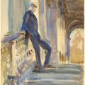 John Singer Sargent. Sir Neville Wilkinson sur les marches du pont palladien à Wilton House (1904)