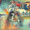 Kandinsky. Saint Georges et le dragon (v. 1915)