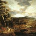 Lucas van Uden. Paysage avec la fuite en Égypte (1654)