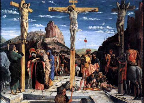 Andrea Mantegna. Polyptyque de San Zeno. Crucifixion (1457-59)