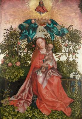 Martin Schongauer. La Vierge au buisson de roses, copie (1500-1550)