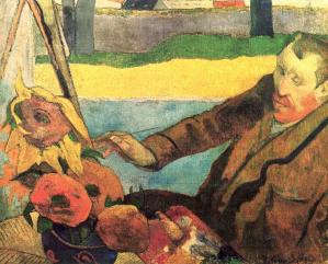 Paul Gauguin. Van Gogh peignant des tournesols (1888)