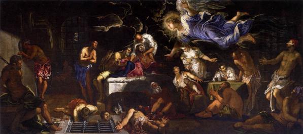 Tintoret. Saint Roch en prison visité par un ange (1567)
