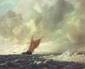 Van Ruisdael. Tempête en mer avec bateaux à voiles (1668)