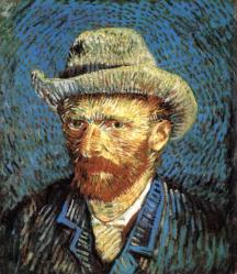 Vincent van Gogh. Autoportrait au chapeau de feutre gris (1888)