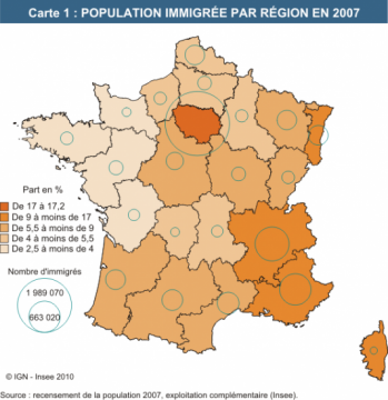 Répartition de la population immigrée