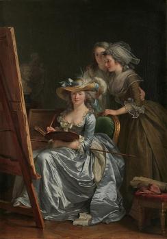 Adélaïde Labille-Guiard. Autoportrait avec deux élèves (1785)