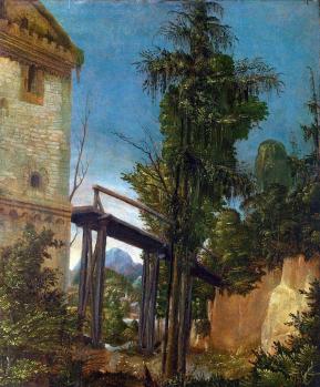 Albrecht Altdorfer. Paysage avec passerelle (1518-20)