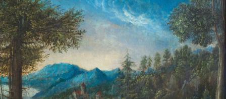 Albrecht Altdorfer. Paysage du Danube, détail