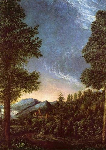 Albrecht Altdorfer. Paysage du Danube (v. 1520)