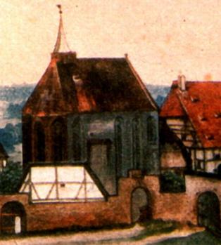 Albrecht Dürer. L'église Saint-Jean, détail