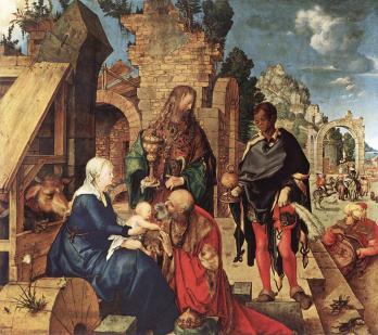 Albrecht Dürer. Adoration des Mages (1504)