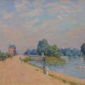 Alfred Sisley. La route d'Hampton Court (1874)