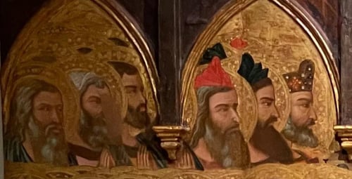 Ambrogio Lorenzetti. Maestà, détail.