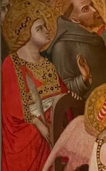 Ambrogio Lorenzetti. Maestà, détail.