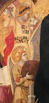 Ambrogio Lorenzetti. Maestà, détail.