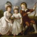 Angelica Kauffmann. Georgiana Spencer, Henrietta Spencer et George Spencer, vicomte Althorp (v. 1766)