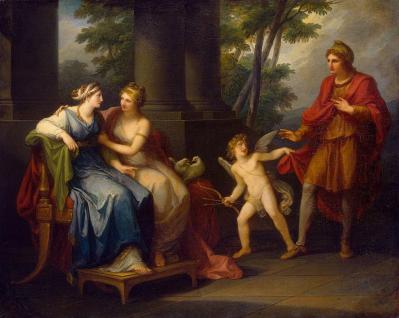 Angelica Kauffmann. Vénus persuadant Hélène d'aimer Pâris (1790)