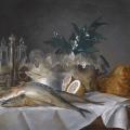 Anne Vallayer-Coster. Nature morte aux maquereaux (1787)