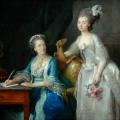 Anne Vallayer-Coster. Portrait d’une femme âgée avec sa fille (v. 1775)