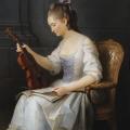 Anne Vallayer-Coster. Portrait d’une violoniste (1773)