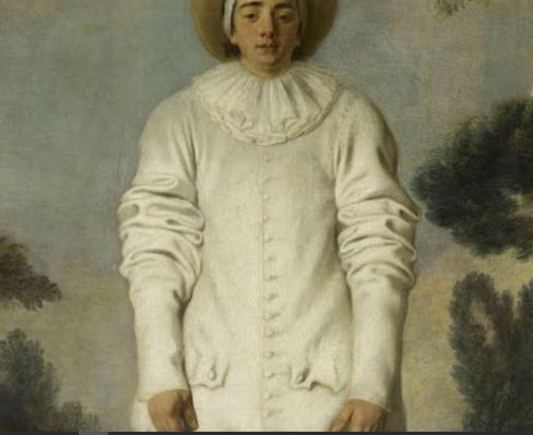 Antoine Watteau. Pierrot, détail