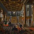 Bartholomeus van Bassen et Esaias van de Velde. Intérieur Renaissance avec banqueteurs (1618-22)