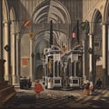 Bartholomeus van Bassen. Le tombeau de Guillaume le Silencieux dans une église imaginaire (1620)