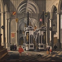 Bartholomeus van Bassen. Le tombeau de Guillaume le Silencieux dans une église imaginaire (1620)
