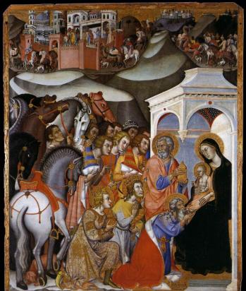 Bartolo di Fredi. L'Adoration des Mages (1385-88)