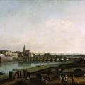 Bernardo Bellotto. Dresde depuis la rive droite de l’Elbe, au-dessus du pont Auguste (1747)