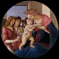Botticelli. Vierge à l'enfant avec deux anges (v. 1490)