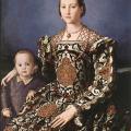 Bronzino. Eléonore de Tolède et son fils Giovanni de Médicis (1544-45)