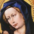 Campin. Le Christ et la Vierge en prière, détail (1424)
