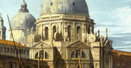 Canaletto. L’entrée du Grand Canal, Venise, détail