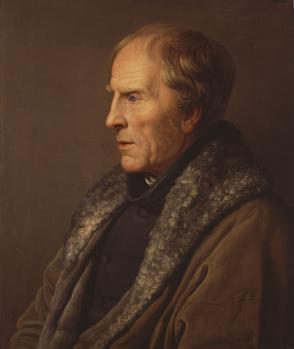 Carl Johann Bähr. Portrait de Caspar David Friedrich (1836)